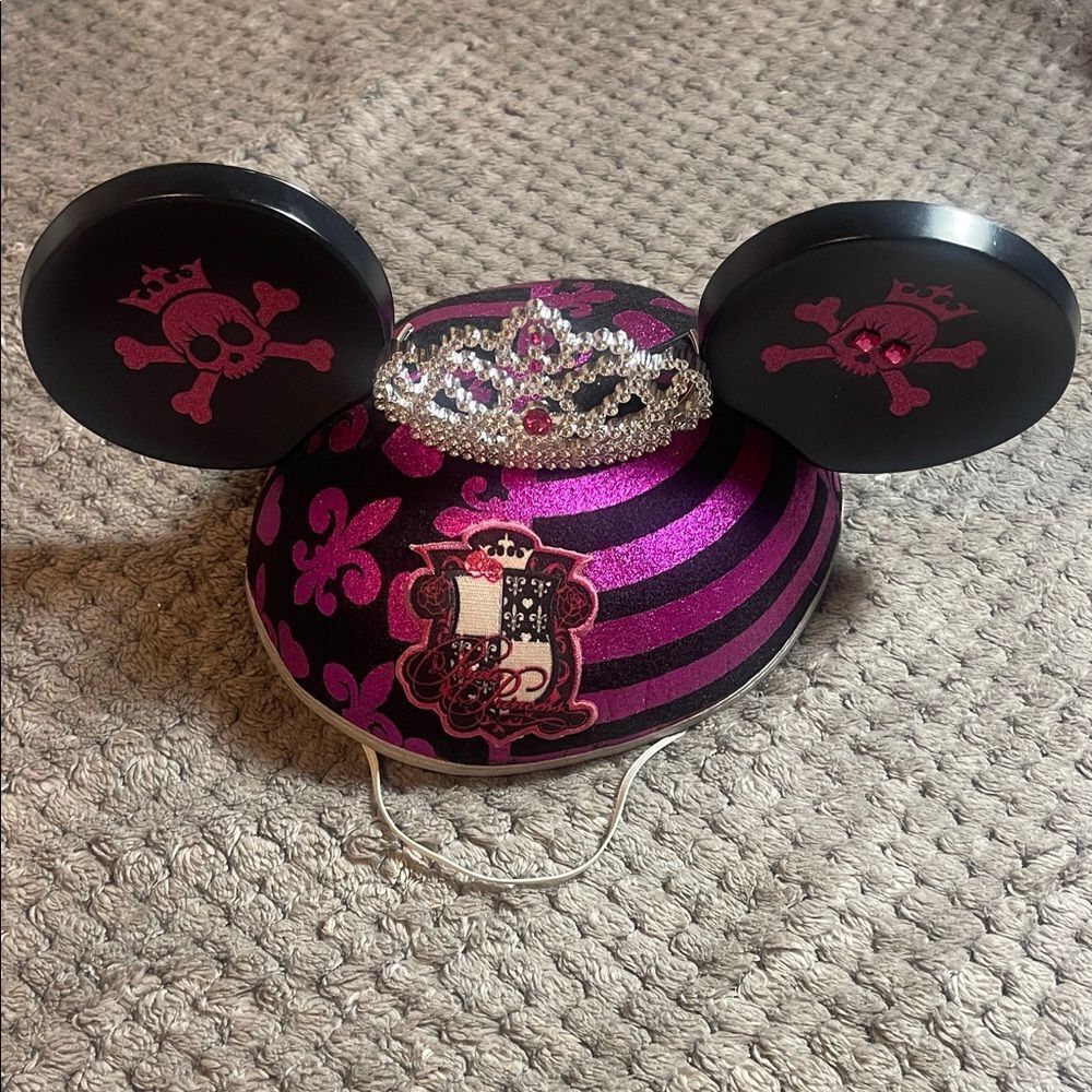 Disney Princess Skull Ears Hat - Purple and Black